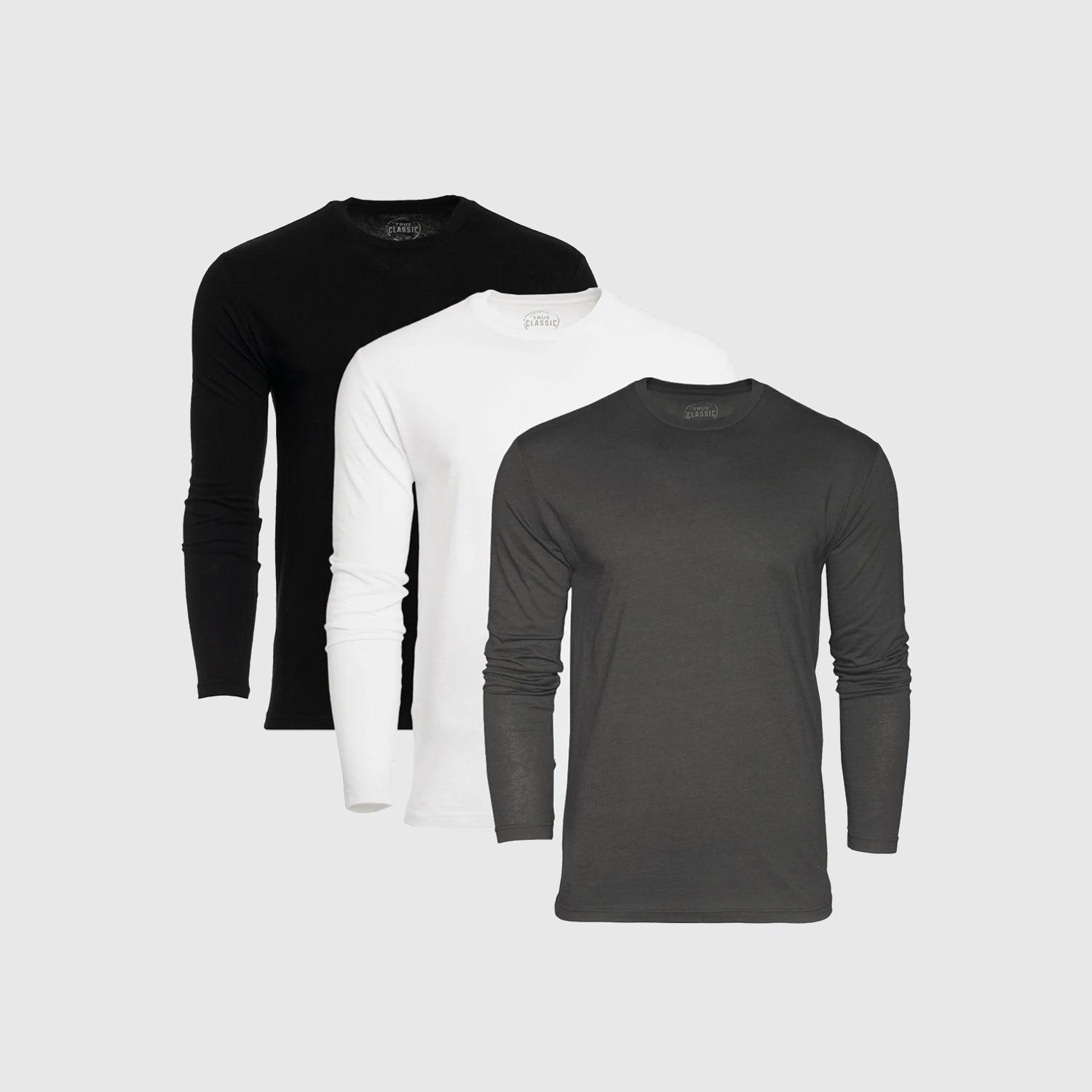 True Classic Core Long Sleeve Crew Neck T-Shirt 3-Pack
