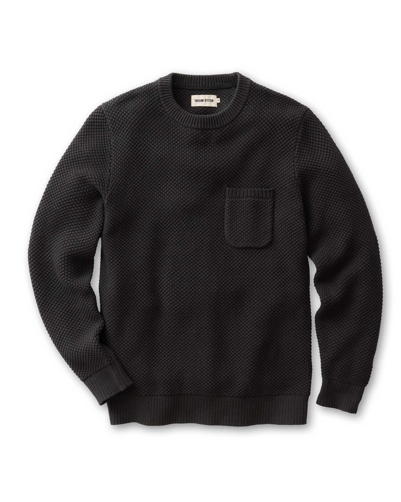 Taylor Stitch The Crawford Crew Sweater in Charcoal