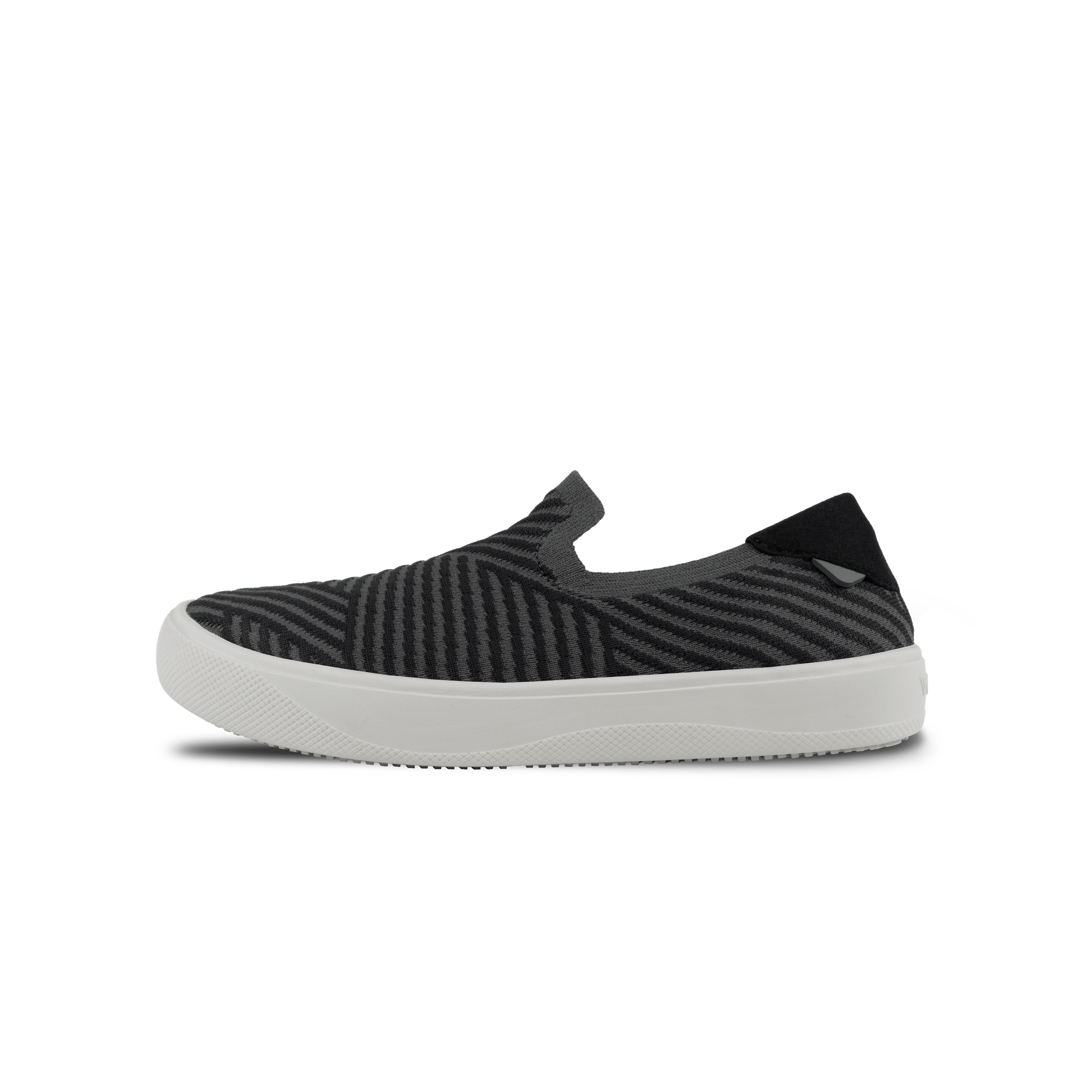 Vessi Men's Boardwalk Slip-On - Dark Grey/Black Zigzag