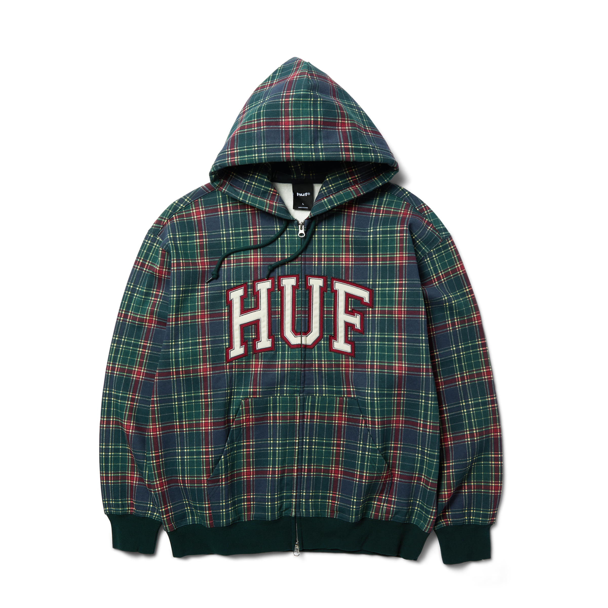 HUF Arch Plaid Full-Zip Heavyweight Hoodie