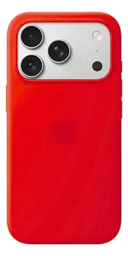 FUNDA SILICONA IPH 17 PRO ROJA