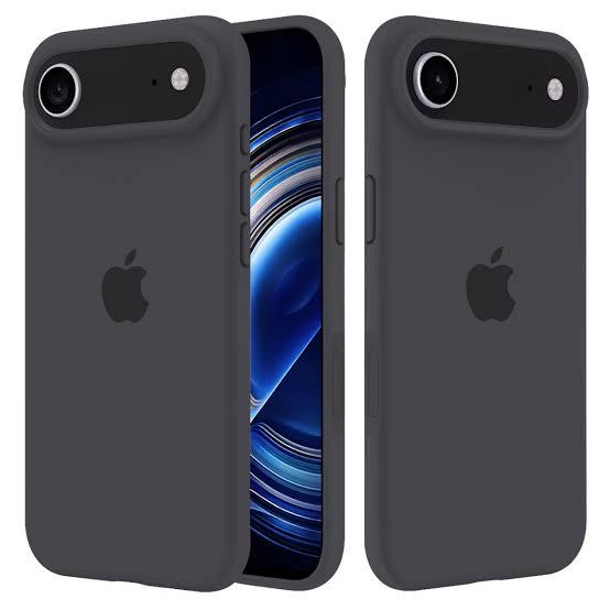 FUNDA SILICONA IPH 17 AIR NEGRO