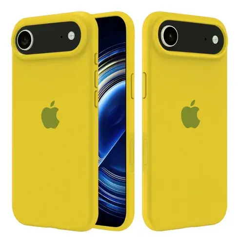 FUNDA SILICONA IPH 17 AIR AMARILLO